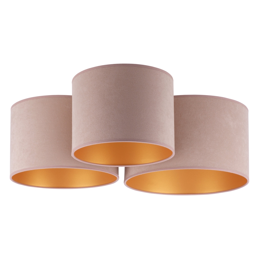 Duolla - Plafonjera ROLLER TRIO 3xE27/60W/230V braon