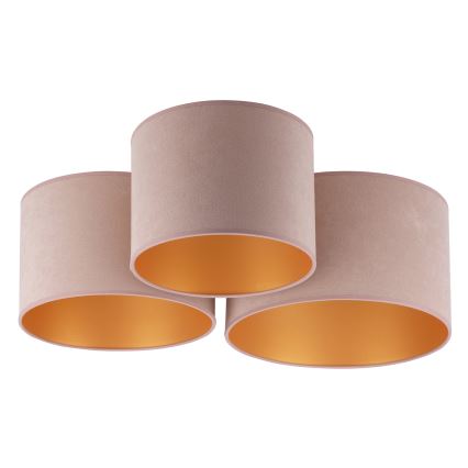 Duolla - Plafonjera ROLLER TRIO 3xE27/60W/230V braon