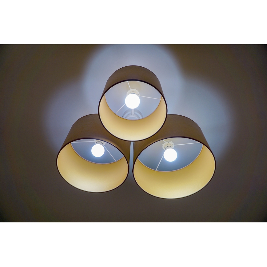 Duolla - Plafonjera ROLLER TRIO 3xE27/60W/230V braon
