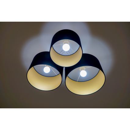 Duolla - Plafonjera ROLLER TRIO 3xE27/60W/230V plava