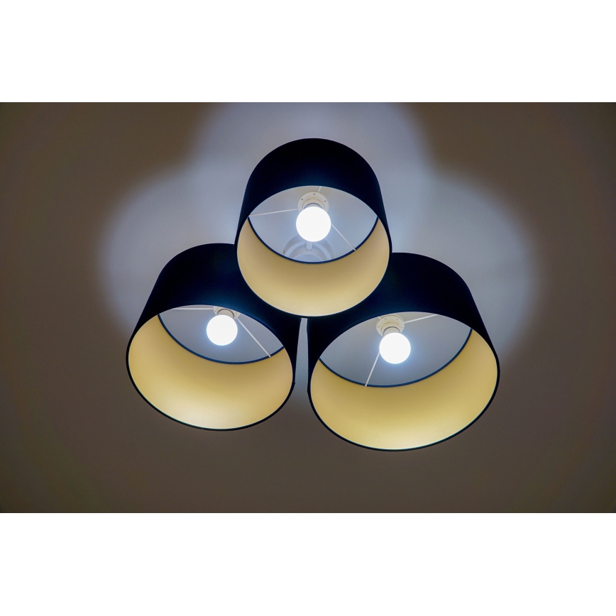 Duolla - Plafonjera ROLLER TRIO 3xE27/60W/230V plava