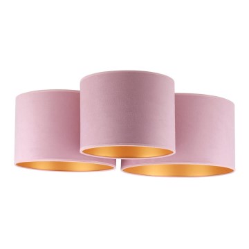 Duolla - Plafonjera ROLLER TRIO 3xE27/60W/230V roze