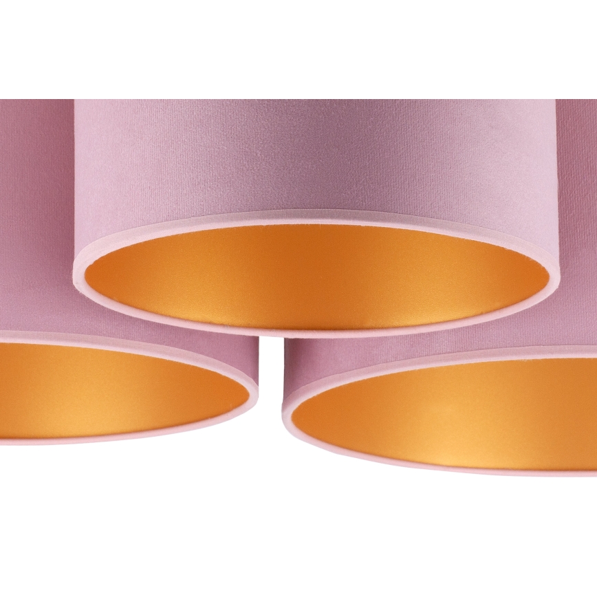 Duolla - Plafonjera ROLLER TRIO 3xE27/60W/230V roze