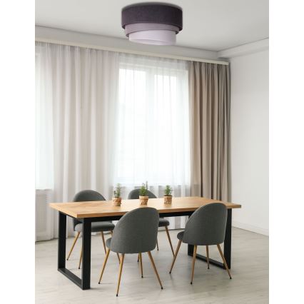 Duolla - Plafonjera TRIO 1xE27/15W/230V pr. 45 cm antracit/sivo/bela