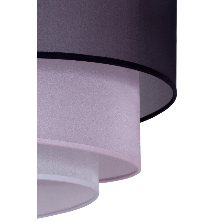Duolla - Plafonjera TRIO 1xE27/15W/230V pr. 45 cm crno/roze/srebrno