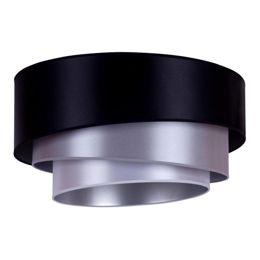 Duolla - Plafonjera TRIO 1xE27/15W/230V pr. 45 cm crno/srebrno