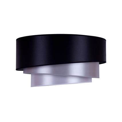 Duolla - Plafonjera TRIO 1xE27/15W/230V pr. 45 cm crno/srebrno