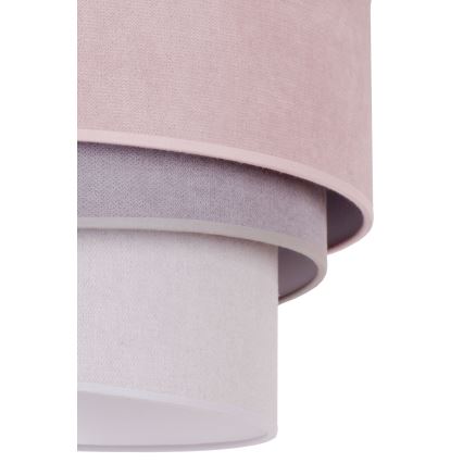 Duolla - Plafonjera TRIO 1xE27/15W/230V pr. 45 cm roze/sivo/bela