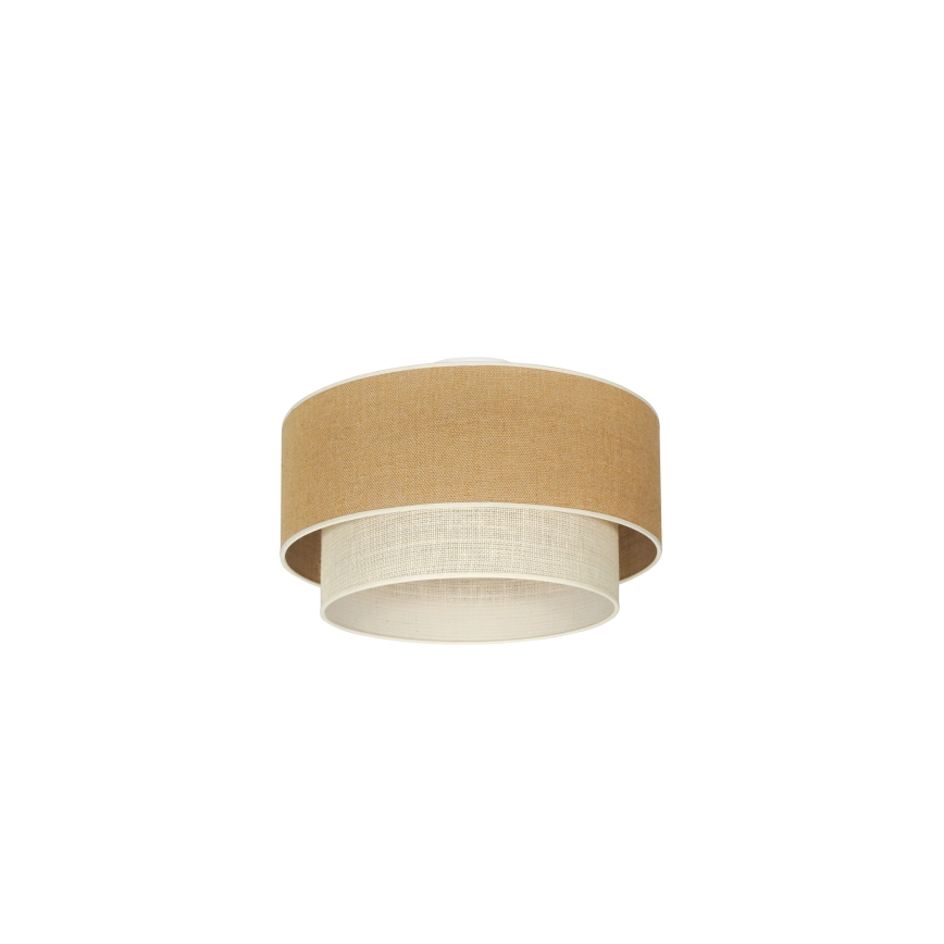 Duolla - Plafonjera YUTE BOHO 1xE27/15W/230V pr. 45 cm braon/kremasta