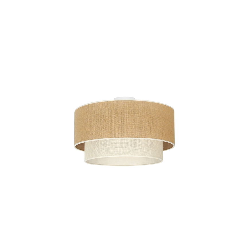 Duolla - Plafonjera YUTE BOHO 1xE27/15W/230V pr. 45 cm braon/kremasta