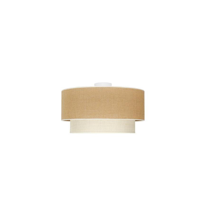 Duolla - Plafonjera YUTE BOHO 1xE27/15W/230V pr. 45 cm braon/kremasta