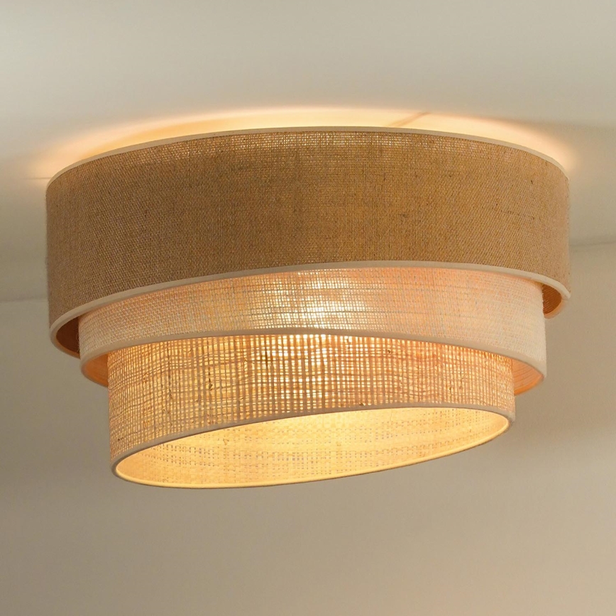 Duolla - Plafonjera YUTE TRIO 1xE27/15W/230V pr. 45 cm braon/sivo/bež