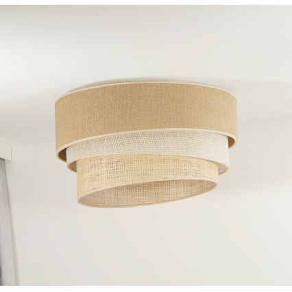Duolla - Plafonjera YUTE TRIO 1xE27/15W/230V pr. 45 cm braon/sivo/bež