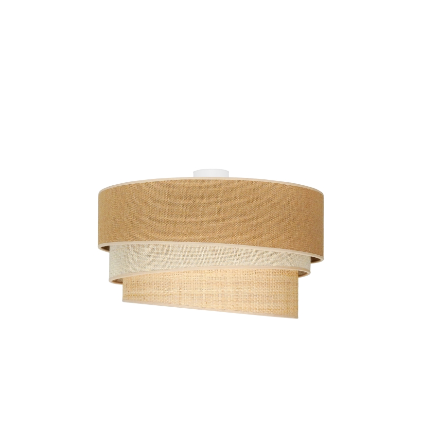 Duolla - Plafonjera YUTE TRIO 3xE27/15W/230V pr. 60 cm braon/sivo/bež