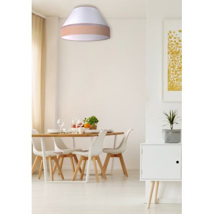 Duolla - Plafonska lampa AVIGNON 3xE27/15W/230V Ø 60 cm bela/smeđa