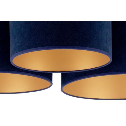 Duolla - plafonska svetiljka ROLLER TRIO 3xE27/60W/230V plava