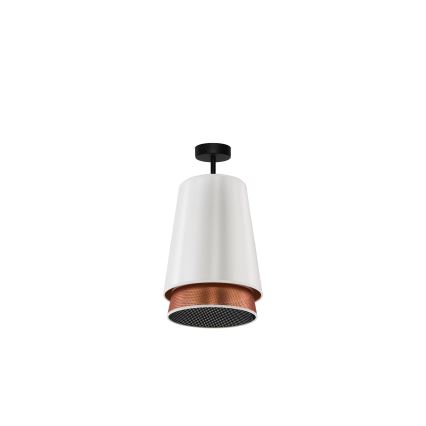 Duolla - plafonski luster BELL SHINY 1xE27/15W/230V prečnik 25 cm bela/bakarna