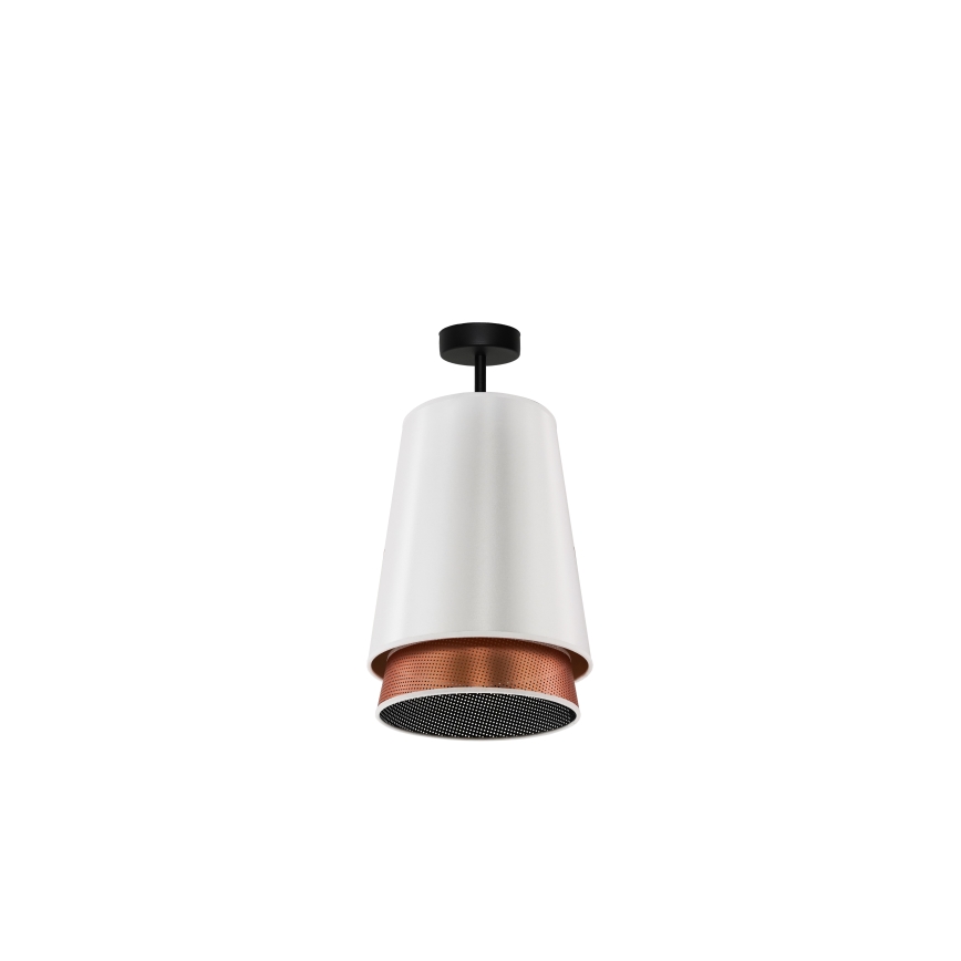 Duolla - plafonski luster BELL SHINY 1xE27/15W/230V prečnik 25 cm bela/bakarna