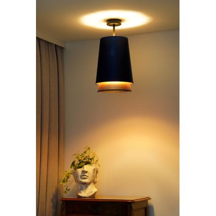 Duolla - Plafonski luster BELL SHINY 1xE27/15W/230V prečnik 25 cm plava/bakrena