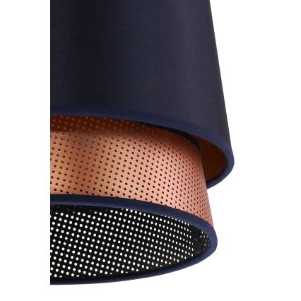 Duolla - Plafonski luster BELL SHINY 1xE27/15W/230V prečnik 25 cm plava/bakrena