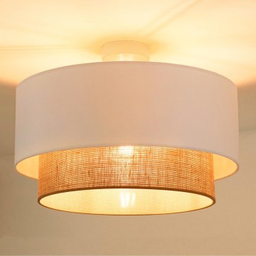 Duolla - Plafonski luster BOHO 1xE27/15W/230V prečnik 45 cm bela/braon