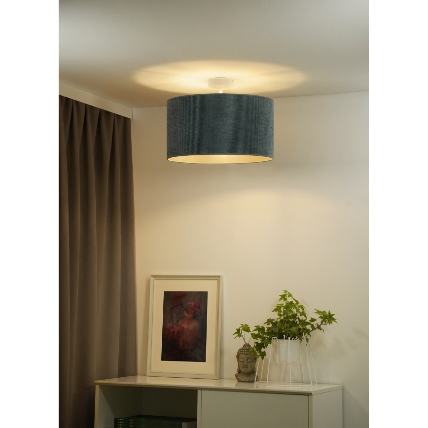 Duolla - Plafonski luster CORDUROY 1xE27/15W/230V, prečnik 40 cm, u svetloplavoj boji