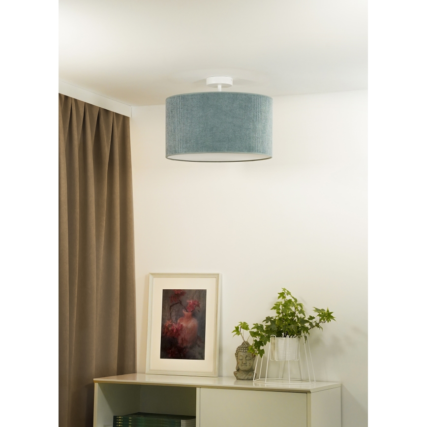 Duolla - Plafonski luster CORDUROY 1xE27/15W/230V, prečnik 40 cm, u svetloplavoj boji