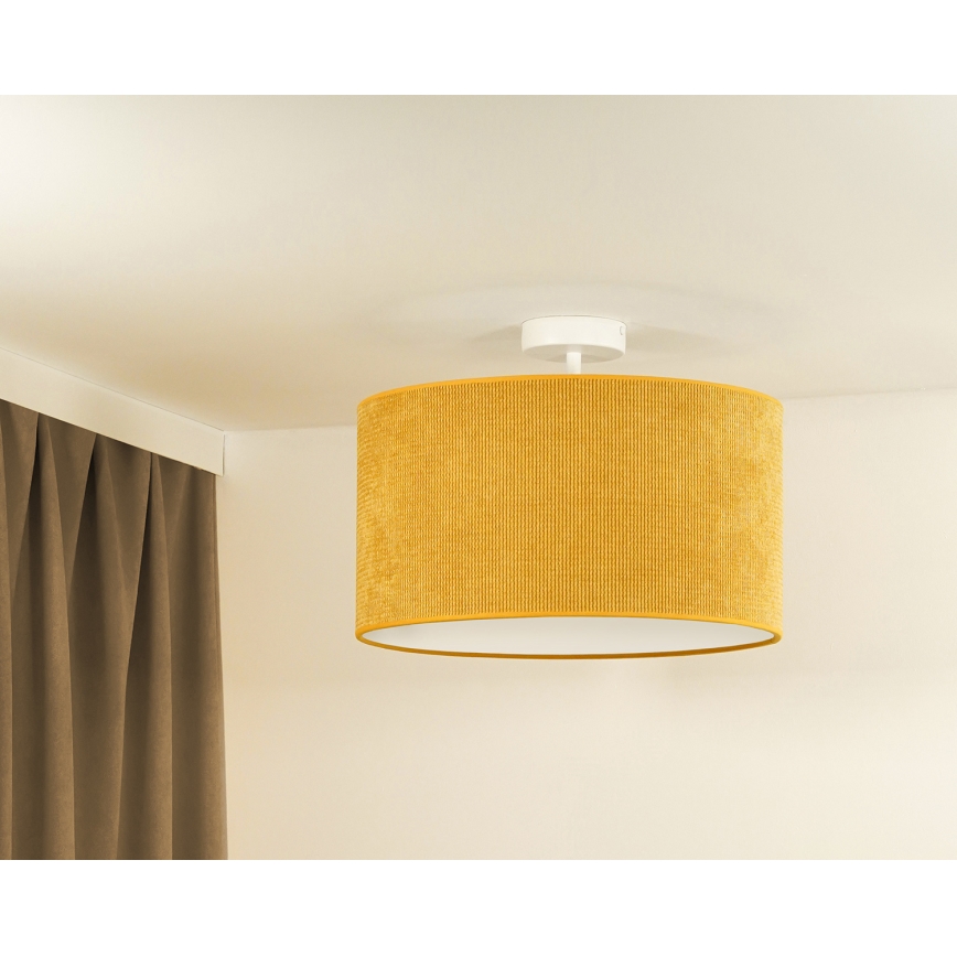 Duolla - Plafonski luster CORDUROY 1xE27/15W/230V prečnik 40 cm žut