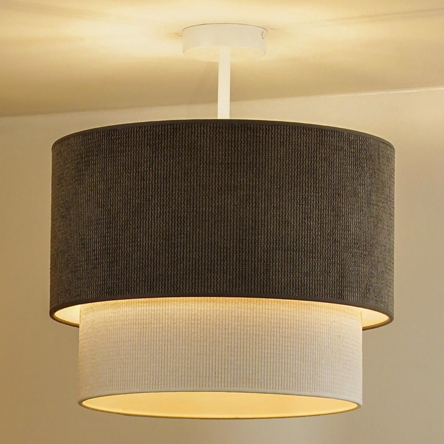 Duolla - Plafonski luster CORDUROY 1xE27/15W/230V Ø 40 cm braon/krem