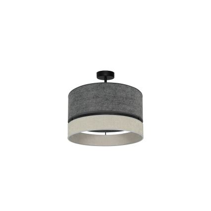 Duolla - Plafonski luster DOUBLE 1xE27/15W/230V, prečnik 40 cm, siva