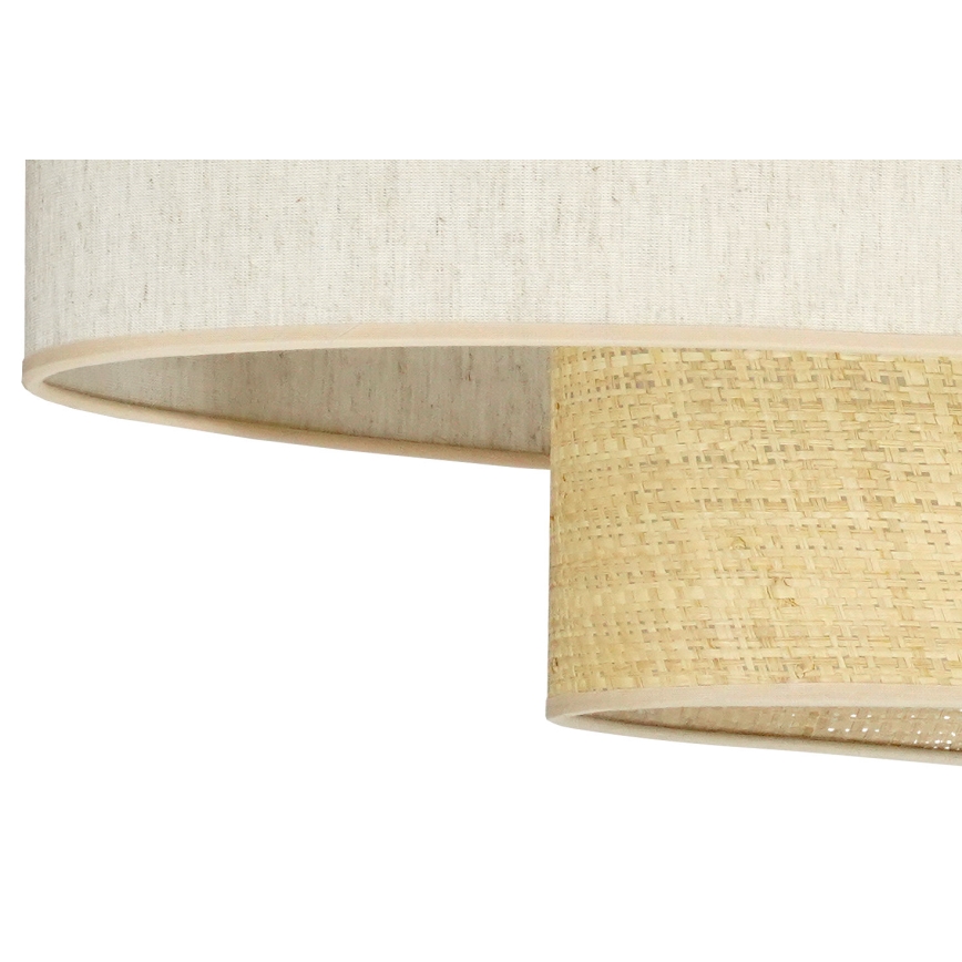 Duolla - Plafonski luster DOUBLE OVAL NATURE 2xE27/15W/230V krem/bež