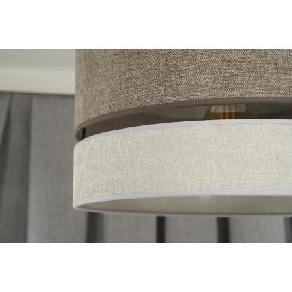 Duolla - Plafonski luster DOUBLE za površinsku montažu 1xE27/15W/230V pr. 40 cm braon/siva