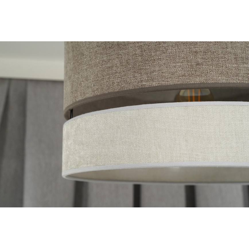 Duolla - Plafonski luster DOUBLE za površinsku montažu 1xE27/15W/230V pr. 40 cm braon/siva