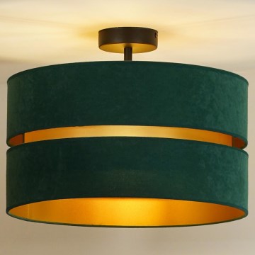 Duolla - Plafonski luster DUO 1xE27/15W/230V, prečnik 40 cm, zelena/zlatna