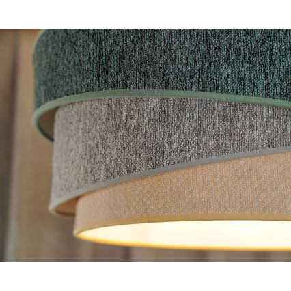 Duolla - Plafonski luster KOBO ECO RECYCLING 1xE27/15W/230V prečnik 45 cm zelena/siva/krem