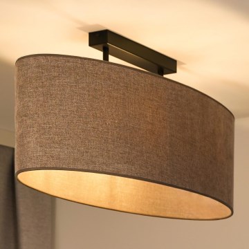 Duolla - Plafonski luster OVAL 2xE27/15W/230V braon