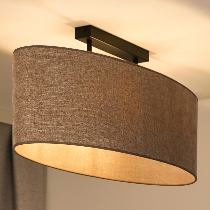 Duolla - Plafonski luster OVAL 2xE27/15W/230V braon