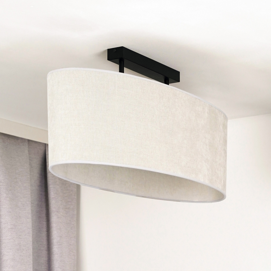 Duolla - plafonski luster OVAL 2xE27/15W/230V, siva