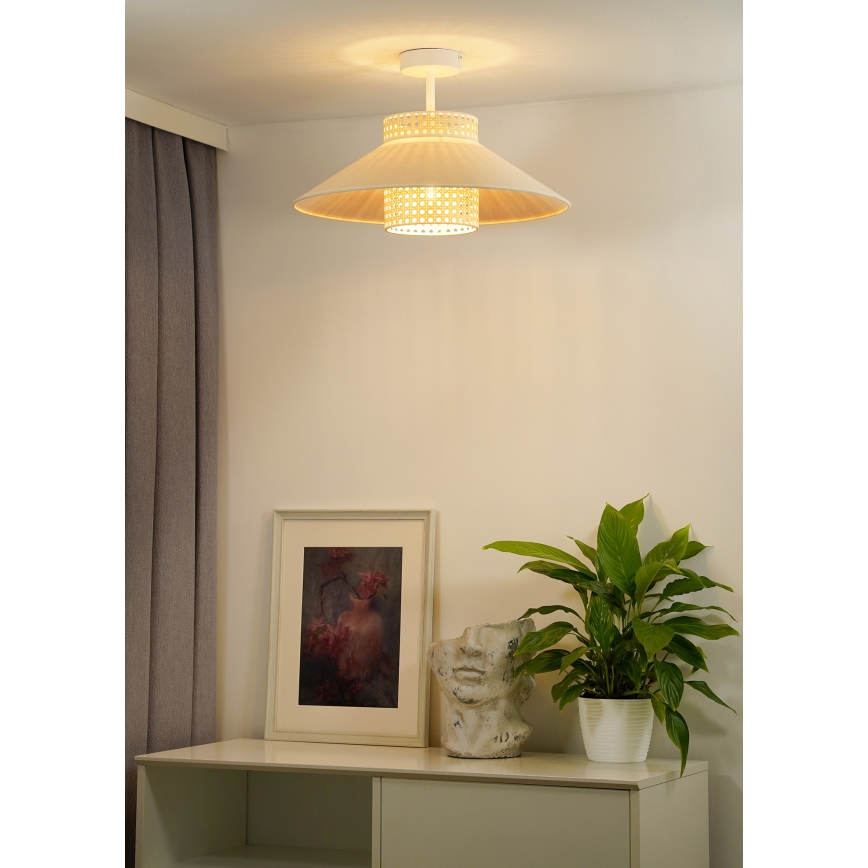 Duolla - Plafonski luster RIO RATTAN 1xE27/15W/230V prečnik 45 cm bež/ratan