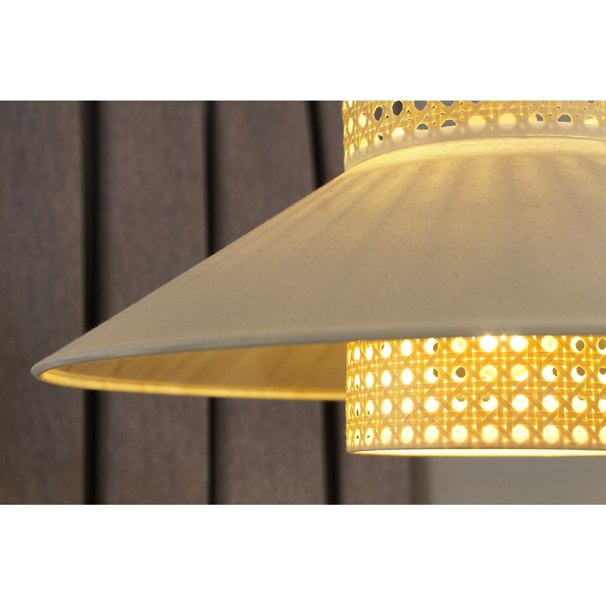 Duolla - Plafonski luster RIO RATTAN 1xE27/15W/230V prečnik 45 cm bež/ratan