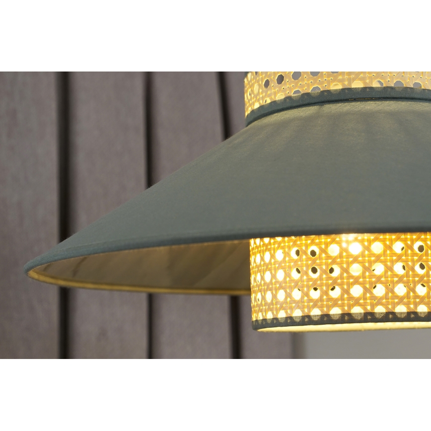 Duolla - Plafonski luster RIO RATTAN 1xE27/15W/230V prečnik 45 cm zelena/ratan