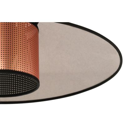 Duolla - Plafonski luster RIO SHINY 1xE27/15W/230V prečnik 45 cm crna/bakrena