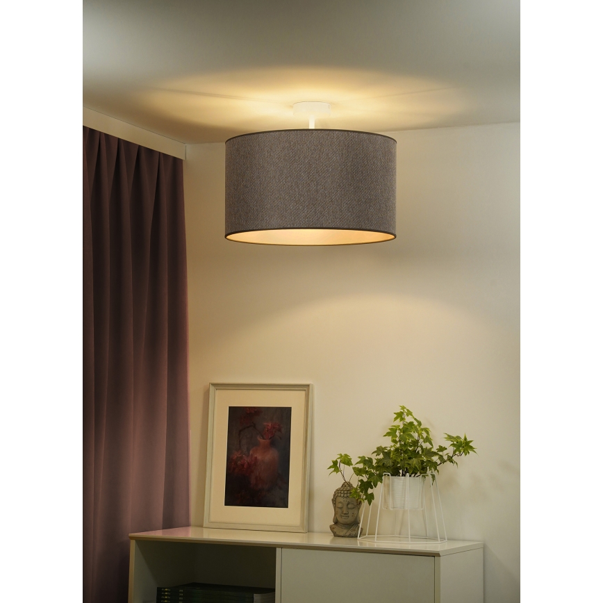 Duolla - Plafonski luster ROLLER ECO RECYCLING 1xE27/15W/230V prečnik 45 cm braon