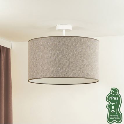 Duolla - Plafonski luster ROLLER ECO RECYCLING 1xE27/15W/230V prečnik 45 cm braon