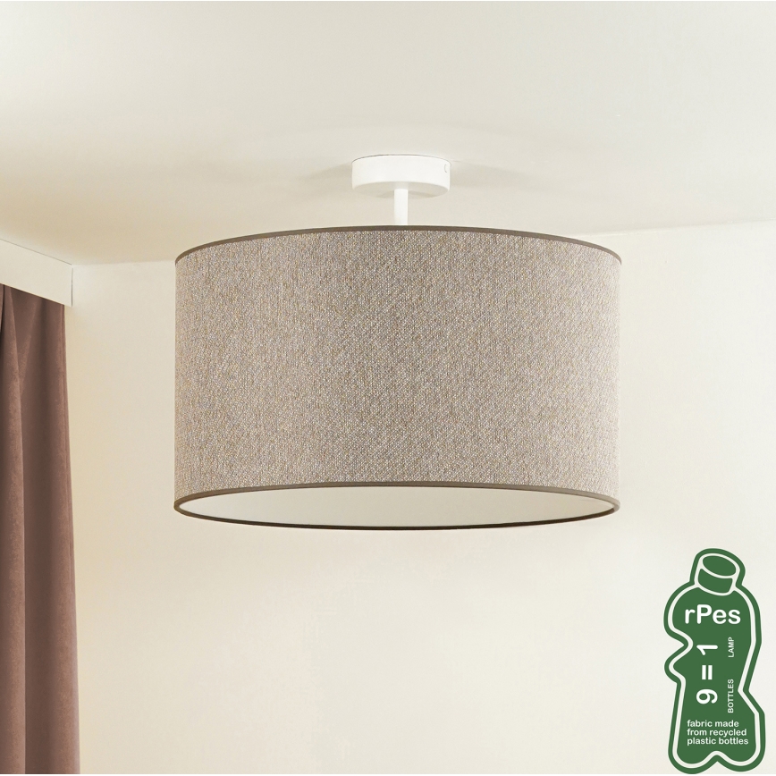 Duolla - Plafonski luster ROLLER ECO RECYCLING 1xE27/15W/230V prečnik 45 cm braon