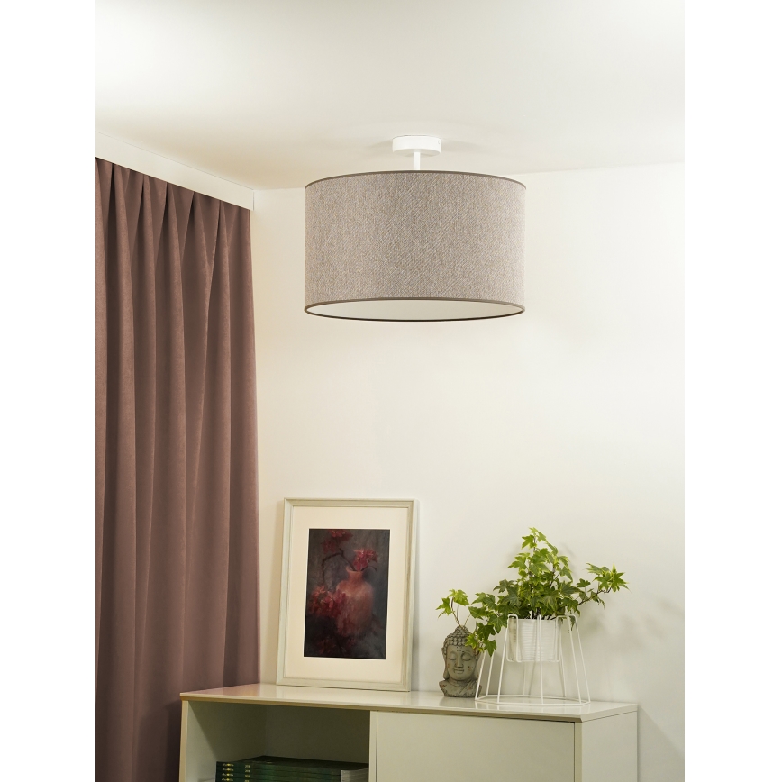 Duolla - Plafonski luster ROLLER ECO RECYCLING 1xE27/15W/230V prečnik 45 cm braon