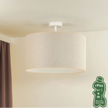 Duolla - Plafonski luster ROLLER ECO RECYCLING 1xE27/15W/230V prečnik 45 cm krem boje