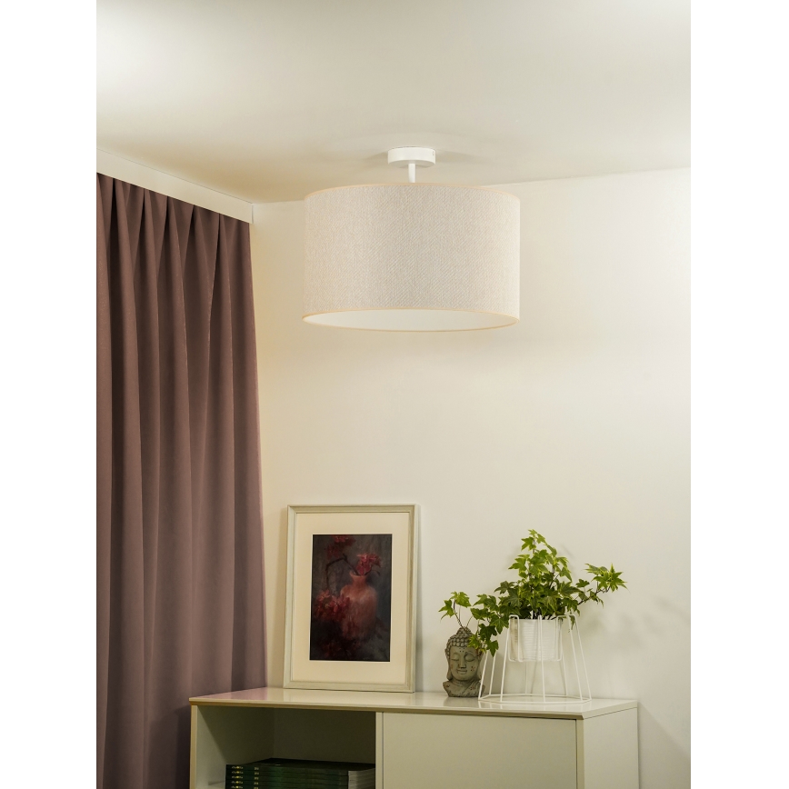 Duolla - Plafonski luster ROLLER ECO RECYCLING 1xE27/15W/230V prečnik 45 cm krem boje