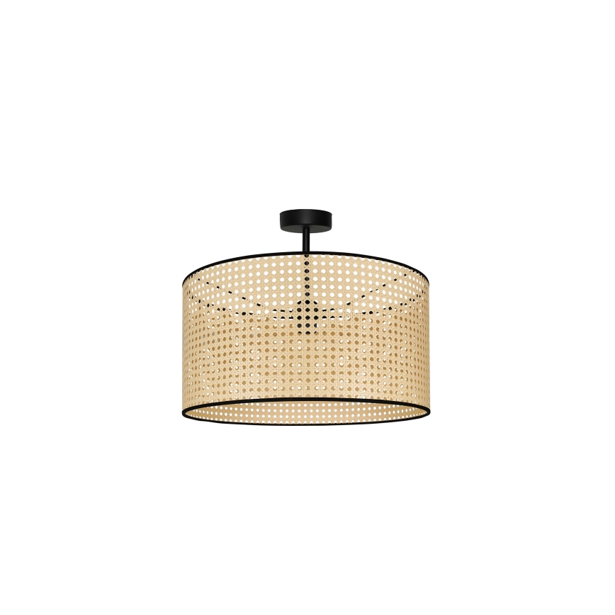 Duolla - Plafonski luster ROLLER RATTAN 1xE27/15W/230V prečnik 45 cm bež/crna