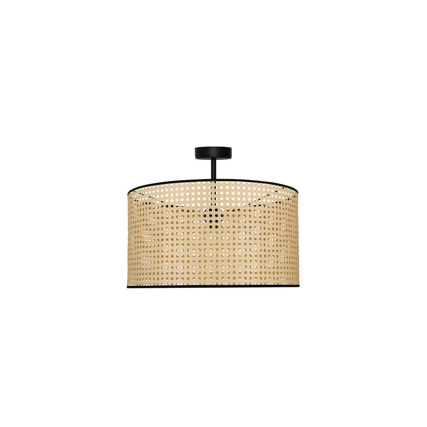 Duolla - Plafonski luster ROLLER RATTAN 1xE27/15W/230V prečnik 45 cm bež/crna